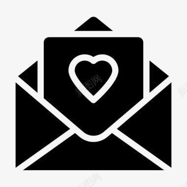 信件电子邮件爱情图标