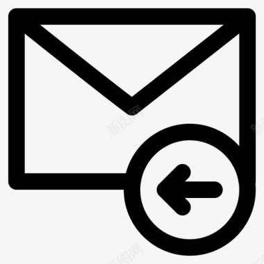 邮件列表返回联系人电子邮件图标
