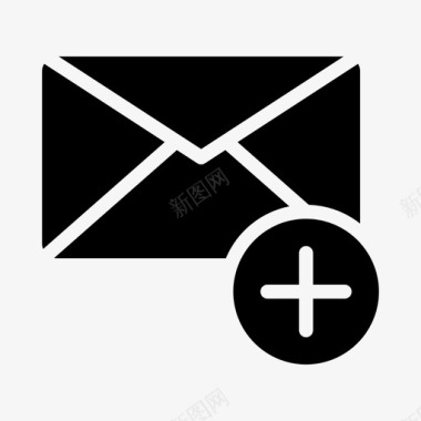 创建添加消息电子邮件图标