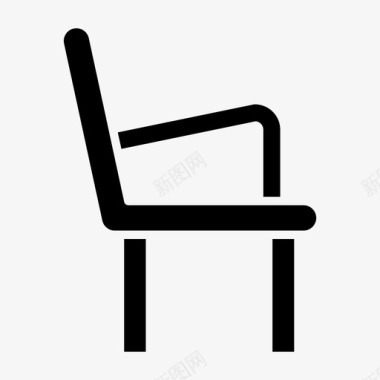 椅子家具休息室图标