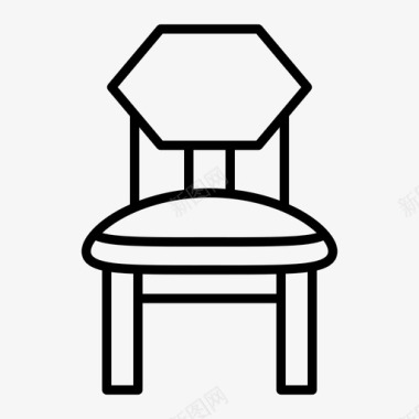 椅子家具休息室图标