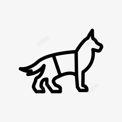调查犬犯罪佩罗svg_新图网 https://ixintu.com 调查 犯罪 佩罗 警察 线雕文