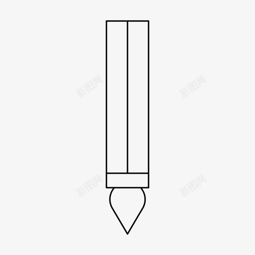 毛笔美术设计svg_新图网 https://ixintu.com 文具 毛笔 美术 设计 油漆 细线