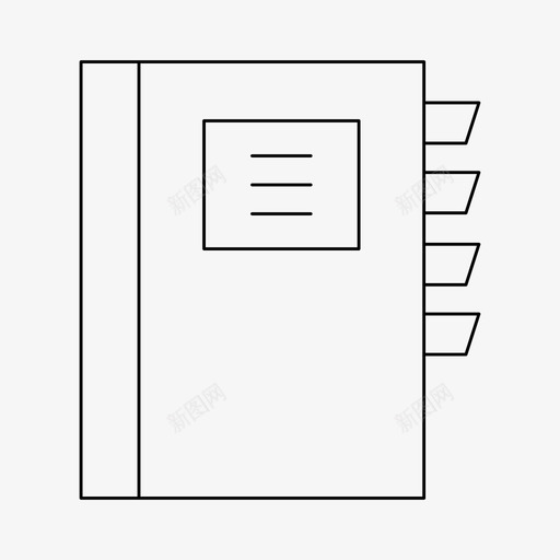 笔记本记事本计划书svg_新图网 https://ixintu.com 笔记本 记事本 计划书 阅读 文具 细线