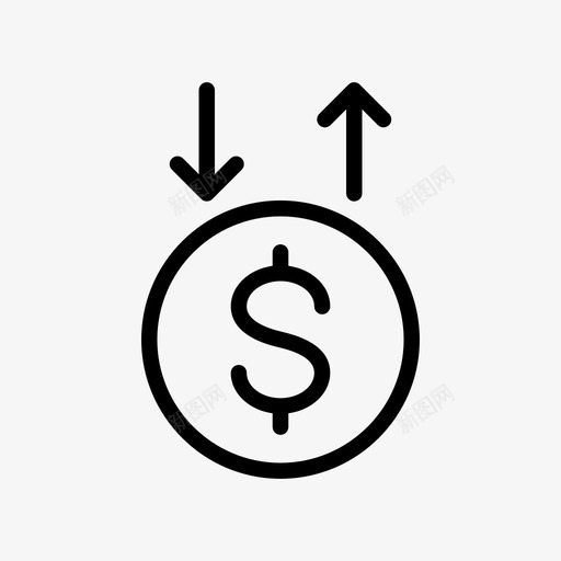 增加减少美元svg_新图网 https://ixintu.com 增加 减少 美元 增长 货币 商业保险 符号