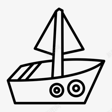 帆船海上船图标