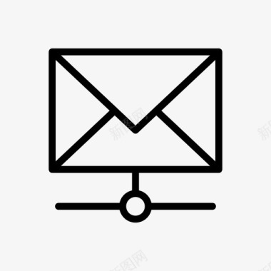 电子邮件共享连接消息图标