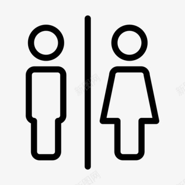 性别浴室女性图标