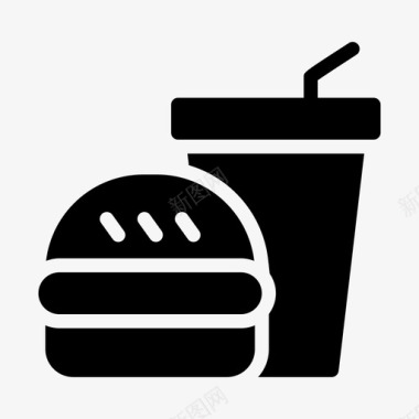 汉堡冷食饮料图标