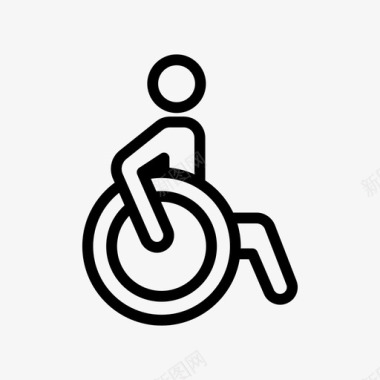 轮椅医疗保健病人图标