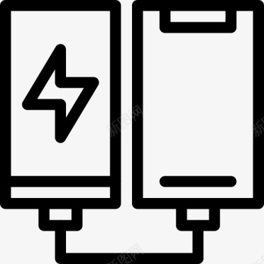 电源银行电池充电器图标