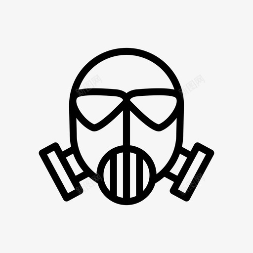 氧气面罩消防防护svg_新图网 https://ixintu.com 氧气 面罩 消防 防护 安全 消防员 线条 符号