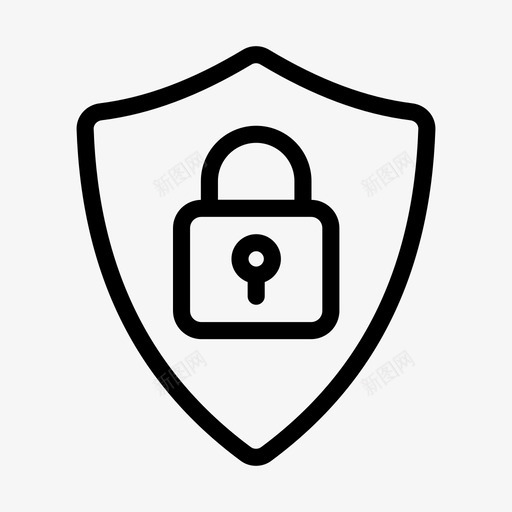 安全防护盾安全盾svg_新图网 https://ixintu.com 安全 安全防护 访问 盾锁 银行 金融 图标 收集