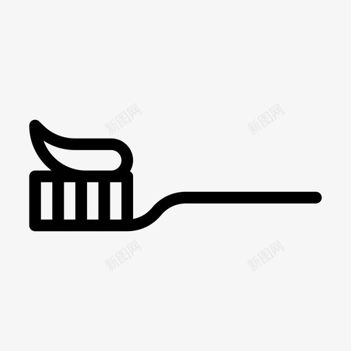 牙膏清洁卫生svg_新图网 https://ixintu.com 牙膏 清洁卫生 牙齿 牙刷 生活方式 字形