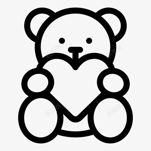 熊可爱礼物svg_新图网 https://ixintu.com 熊可爱 可爱 礼物 泰迪 熊玩具 玩具 爱情 浪漫
