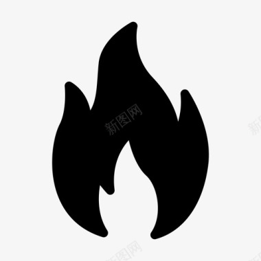 火燃烧煤图标