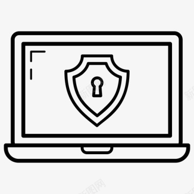 系统安全网络安全笔记本电脑保护图标