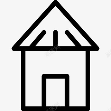 传统住宅公寓建筑图标