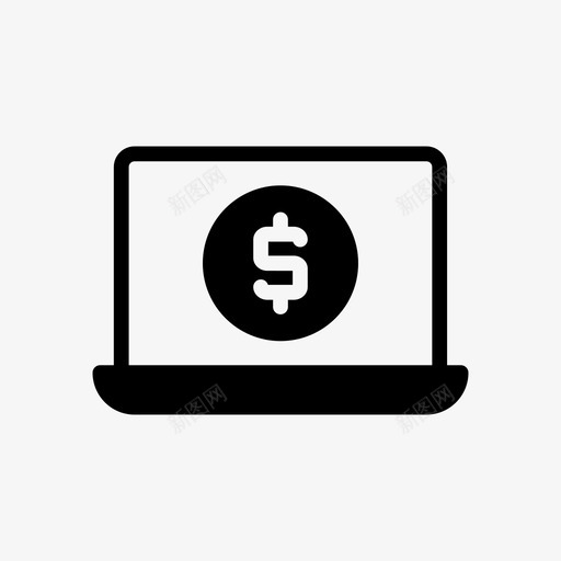 美元金融笔记本电脑svg_新图网 https://ixintu.com 金融 美元 笔记本 电脑 在线支付 商业