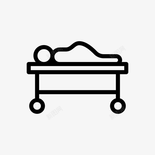 担架床女svg_新图网 https://ixintu.com 担架 床女 医疗 怀孕 妇科 线条 雕文