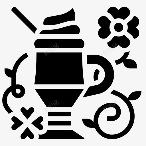 爱尔兰咖啡饮料咖啡svg_新图网 https://ixintu.com 咖啡 爱尔兰 饮料 帕特 帕特里 里克 日雕文