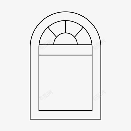 窗装饰门svg_新图网 https://ixintu.com 装饰 家具 家居 细线