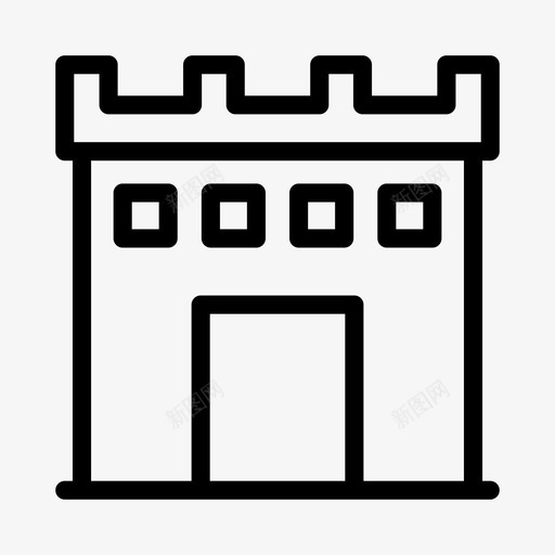 城堡古代建筑svg_新图网 https://ixintu.com 城堡 古代建筑 真实 安全 建筑 线条 铭文