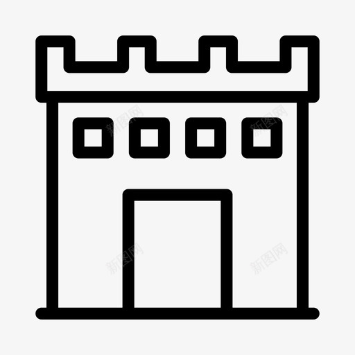 城堡古代建筑svg_新图网 https://ixintu.com 城堡 古代建筑 真实 安全 建筑 线条 铭文