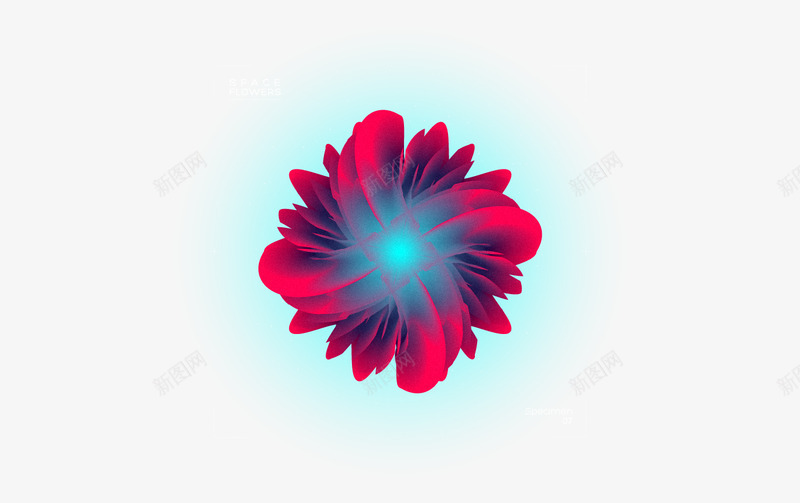 Space Flowers  Enjoy视觉酷png免抠素材_新图网 https://ixintu.com 视觉