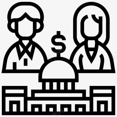 政府干预资本财务图标