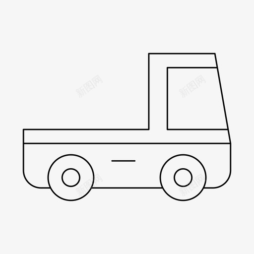 皮卡车汽车运输工具svg_新图网 https://ixintu.com 皮卡 车皮 卡车 汽车 运输工具 车辆 细线