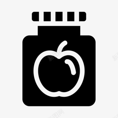 婴儿食品苹果罐子图标