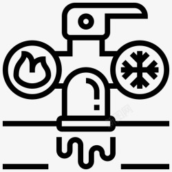 冷热水标志冷热水水龙头冷热水温度高清图片