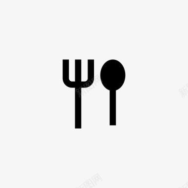 叉子勺酒店餐厅图标