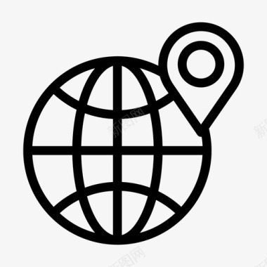 全球定位国外定位全球gps图标