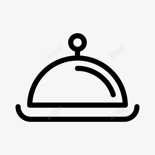 菜cloche菜盖svg_新图网 https://ixintu.com 菜菜 食物 膳食 餐厅 字形