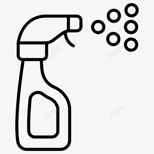 清洁清洁喷雾洗涤剂svg_新图网 https://ixintu.com 清洁 喷雾 洗涤剂 液体 清洁剂 收集 彩色 轮廓 图标