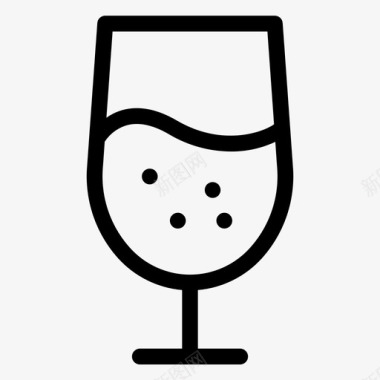 葡萄酒庆典酒杯图标