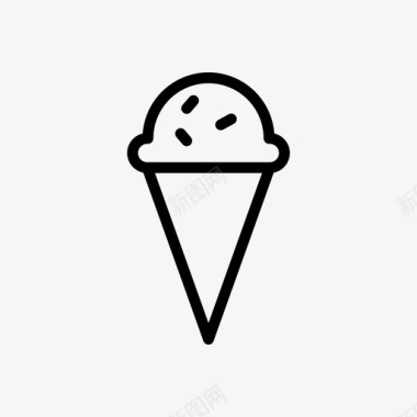 冰淇淋筒冷好吃图标