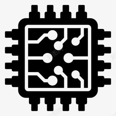 微处理器电路板计算机处理器图标