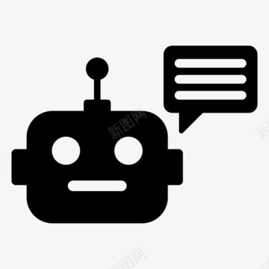 机器人助手人工智能聊天机器人图标
