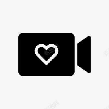 视频相机爱情图标