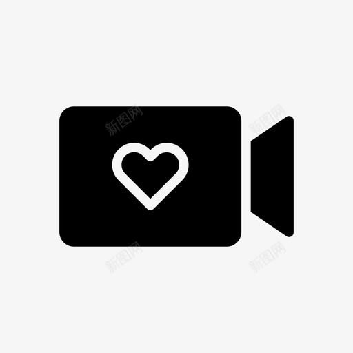 视频相机爱情svg_新图网 https://ixintu.com 婚礼 视频 相机 爱情 录音 情人节 线条 符号