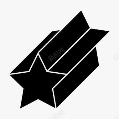 星棱镜三维几何图标