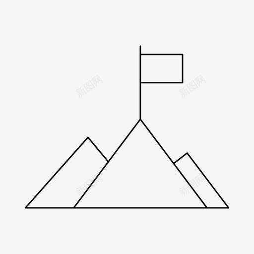 胜利成就高山svg_新图网 https://ixintu.com 胜利 成就 高山 成功 一条 细线