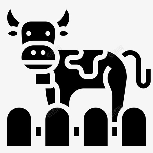 牲畜牛奶牛svg_新图网 https://ixintu.com 牛奶 奶牛 牲畜 农场 农业 雕文