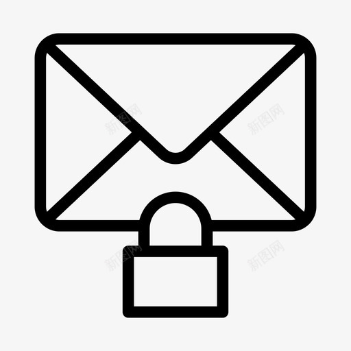 私人电子邮件锁svg_新图网 https://ixintu.com 私人 电子邮件 保护 安全 业务管理