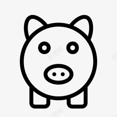 小猪银行金融银行钱庄图标