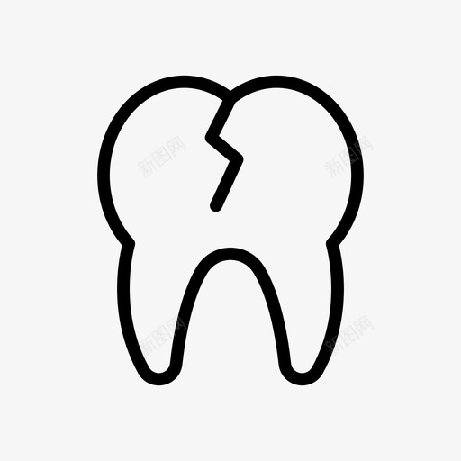 断线空腔牙齿svg_新图网 https://ixintu.com 牙齿 断线 空腔 口腔 医疗 护理 字形