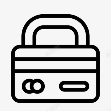 安全支付卡锁定卡保护图标